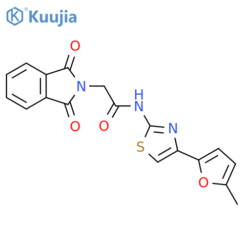 2-(1,3-dioxo-2,3-dihydro-1H-isoindol-2-yl)-N-4-(5-methylfuran-2-yl)-1,3-thiazol-2-ylacetamide structure