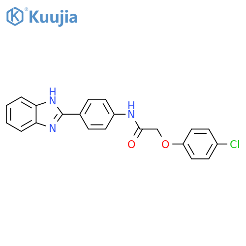 N-4-(1H-1,3-benzodiazol-2-yl)phenyl-2-(4-chlorophenoxy)acetamide structure
