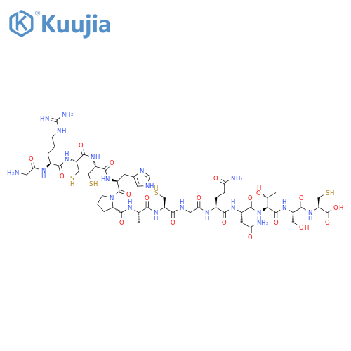 L-Cysteine,glycyl-L-arginyl-L-cysteinyl-L-cysteinyl-L-histidyl-L-prolyl-L-alanyl-L-cysteinylglycyl-L-glutaminyl-L-asparaginyl-L-threonyl-L-seryl- structure