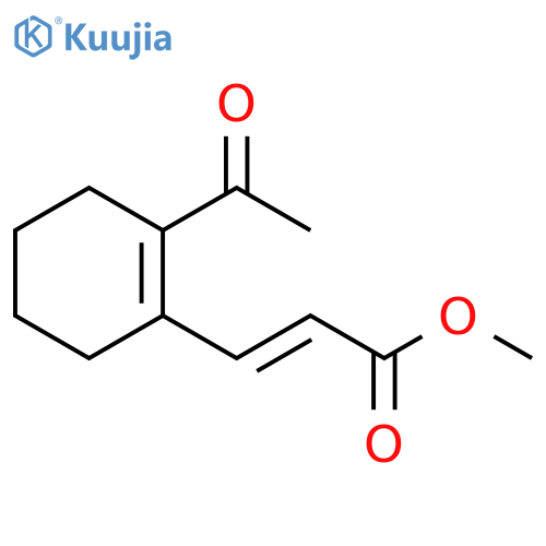 2-Propenoic acid, 3-(2-acetyl-1-cyclohexen-1-yl)-, methyl ester, (2E)- structure
