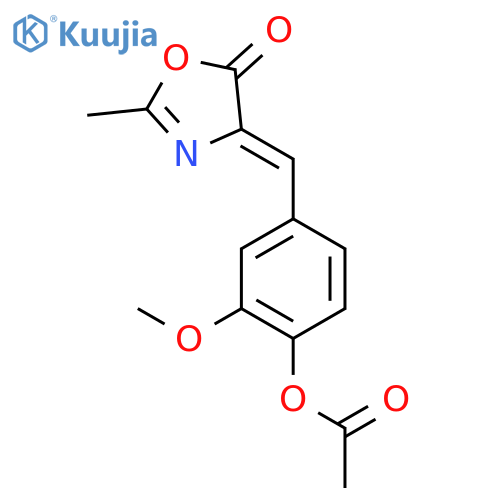 4-4-(Acetyloxy)-3-methoxyphenylmethylene-2-methyl-5(4H)-oxazolone structure