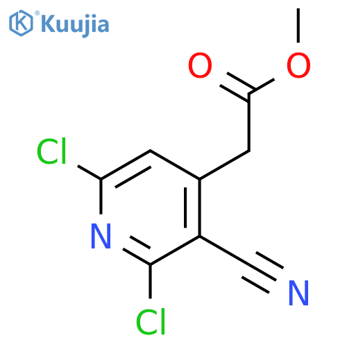 methyl 2-(2,6-dichloro-3-cyano-4-pyridyl)acetate structure