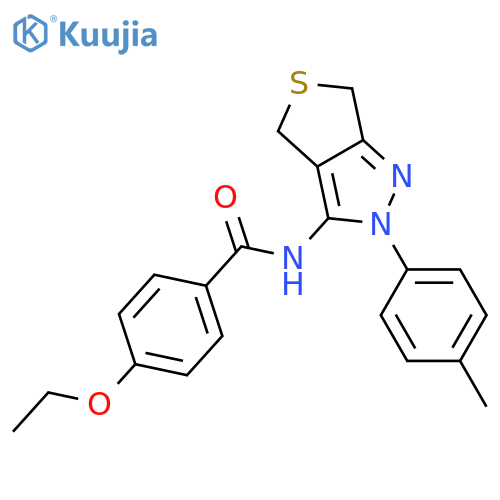 4-ethoxy-N-2-(4-methylphenyl)-2H,4H,6H-thieno3,4-cpyrazol-3-ylbenzamide structure