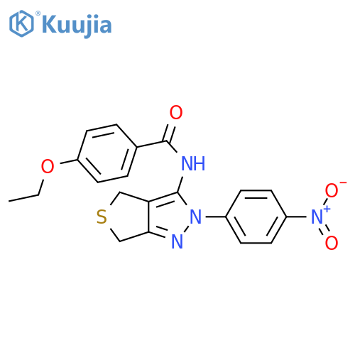 4-ethoxy-N-2-(4-nitrophenyl)-2H,4H,6H-thieno3,4-cpyrazol-3-ylbenzamide structure