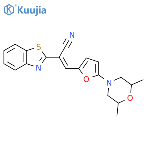 (2E)-2-(1,3-benzothiazol-2-yl)-3-5-(2,6-dimethylmorpholin-4-yl)furan-2-ylprop-2-enenitrile structure