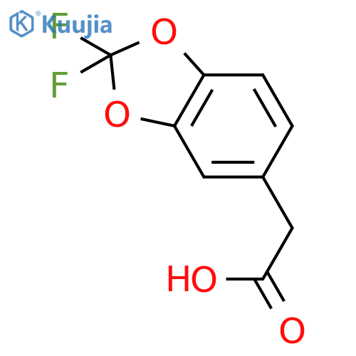 2-(2,2-difluoro-2H-1,3-benzodioxol-5-yl)acetic acid structure