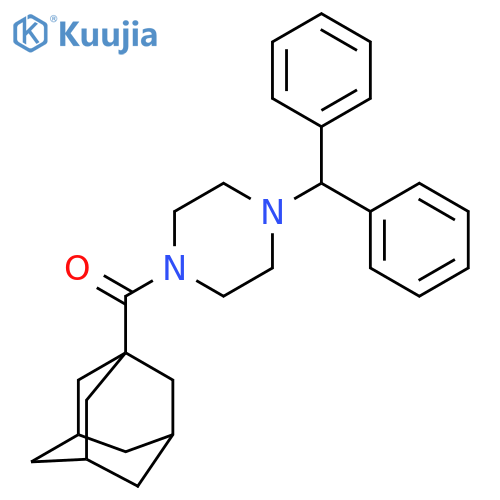 1-(adamantane-1-carbonyl)-4-(diphenylmethyl)piperazine structure