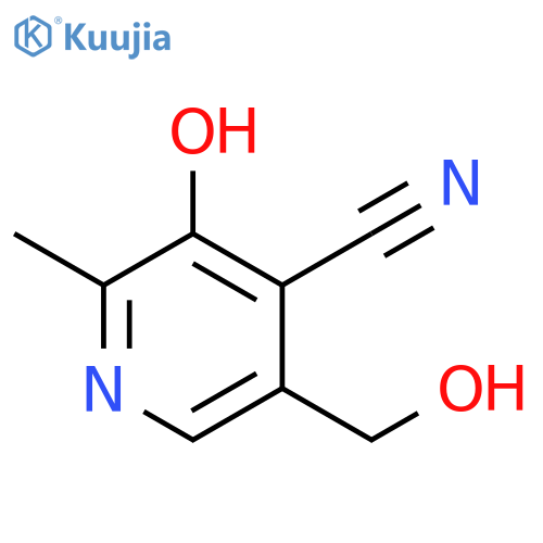 4-Pyridinecarbonitrile, 3-hydroxy-5-(hydroxymethyl)-2-methyl- structure