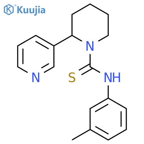N-(3-methylphenyl)-2-(pyridin-3-yl)piperidine-1-carbothioamide structure