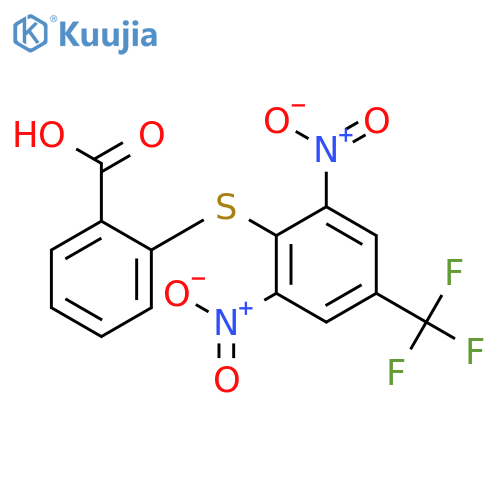 2-{2,6-Dinitro-4-(trifluoromethyl)phenylthio}benzoic acid structure