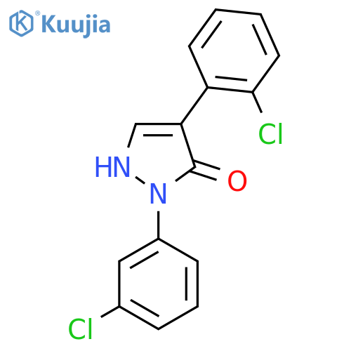 4-(2-chlorophenyl)-2-(3-chlorophenyl)-1,2-dihydro-3H-pyrazol-3-one structure