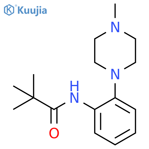 2,2-dimethyl-N-[2-(4-methylpiperazin-1-yl)phenyl]propanamide structure