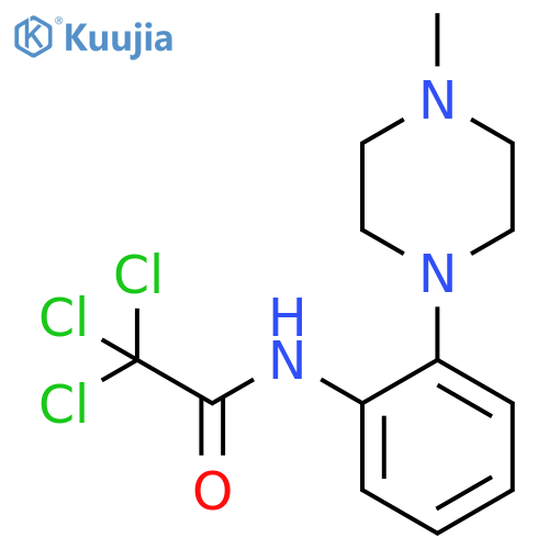 2,2,2-trichloro-N-[2-(4-methylpiperazin-1-yl)phenyl]acetamide structure