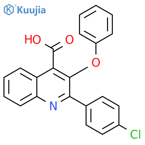 2-(4-Chlorophenyl)-3-phenoxy-4-quinolinecarboxylic acid structure
