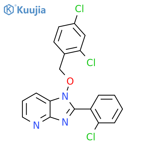 2-(2-chlorophenyl)-1-[(2,4-dichlorobenzyl)oxy]-1H-imidazo[4,5-b]pyridine structure