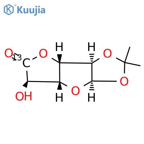 1,2-O-Isopropylidene-β-L-idofuranuronic-6-13C acid γ-lactone structure