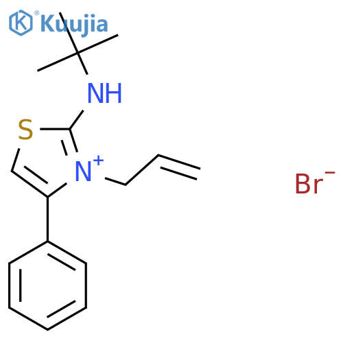 2-(tert-butylamino)-4-phenyl-3-(prop-2-en-1-yl)-1,3-thiazol-3-ium bromide structure