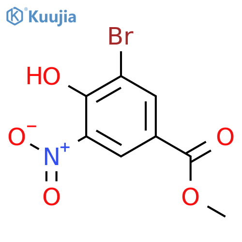 Methyl 3-bromo-4-hydroxy-5-nitrobenzenecarboxylate structure