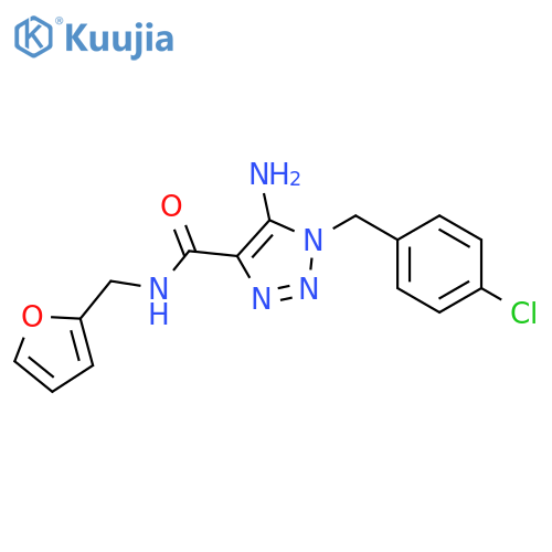 5-amino-1-(4-chlorophenyl)methyl-N-(furan-2-yl)methyl-1H-1,2,3-triazole-4-carboxamide structure