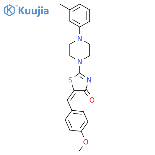 (5E)-5-(4-methoxyphenyl)methylidene-2-4-(3-methylphenyl)piperazin-1-yl-4,5-dihydro-1,3-thiazol-4-one structure
