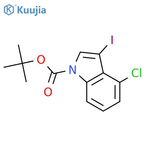 tert-butyl 4-chloro-3-iodo-indole-1-carboxylate structure