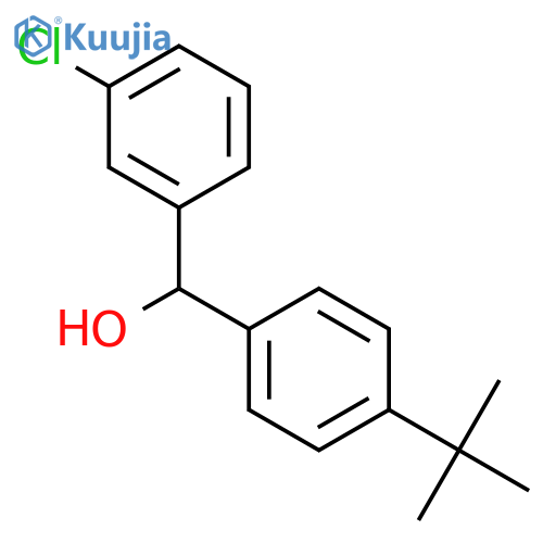(4-tert-butylphenyl)-(3-chlorophenyl)methanol structure