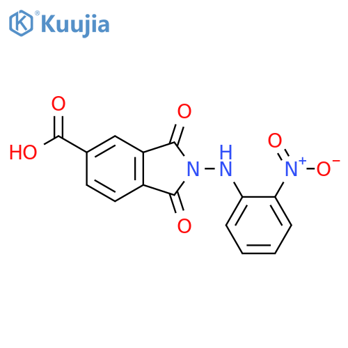 2-(2-nitrophenyl)amino-1,3-dioxo-2,3-dihydro-1H-isoindole-5-carboxylic acid structure