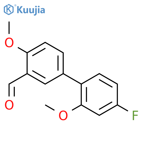[1,1'-Biphenyl]-3-carboxaldehyde, 4'-fluoro-2',4-dimethoxy- structure