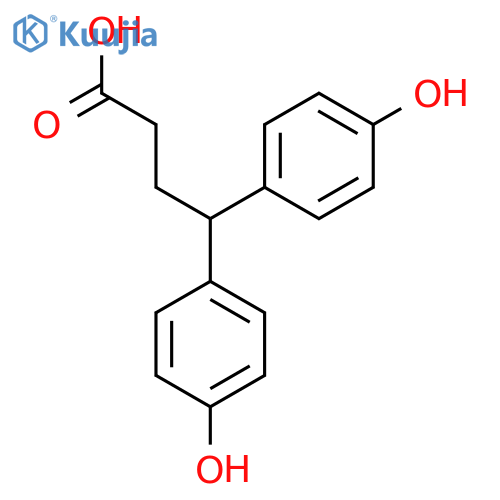 4,4-Bis(4-hydroxyphenyl)butanoic acid structure