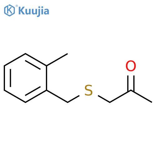2-Propanone, 1-[[(2-methylphenyl)methyl]thio]- structure