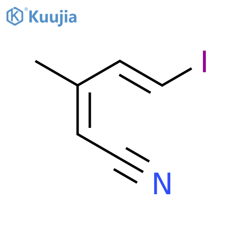 2,4-PENTADIENENITRILE, 5-IODO-3-METHYL-, (2E,4E)- structure