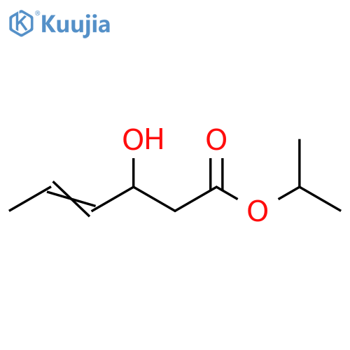 (E)-isopropyl 3-hydroxyhex-4-enoate structure