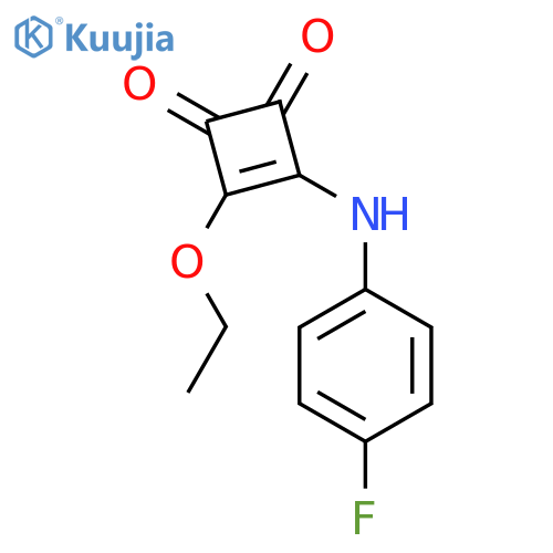 3-ethoxy-4-(4-fluorophenyl)aminocyclobut-3-ene-1,2-dione structure