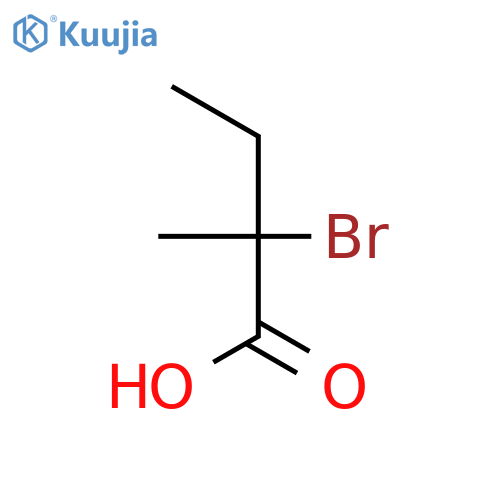 2-Bromo-2-methylbutyric acid structure
