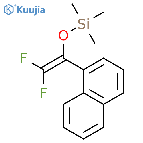 Silane, [[2,2-difluoro-1-(1-naphthalenyl)ethenyl]oxy]trimethyl- structure