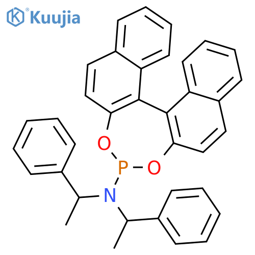 (11bR)-N,N-bis[(1R)-1-phenylethyl]-dinaphtho[2,1-d:1',2'-f][1,3,2]dioxaphosphepin-4-amine structure