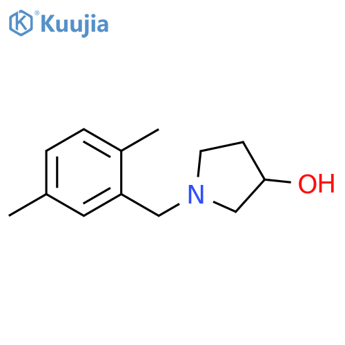 1-[(2,5-dimethylphenyl)methyl]pyrrolidin-3-ol structure