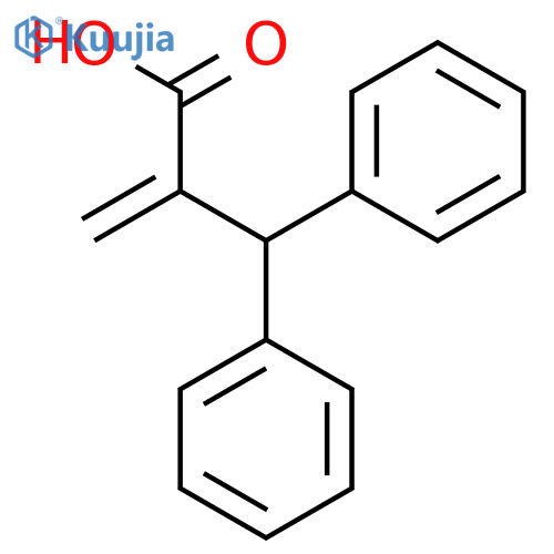 2-(diphenylmethyl)prop-2-enoic acid structure