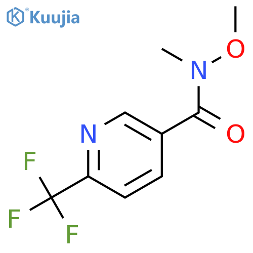N-methoxy-N-methyl-6-(trifluoromethyl)nicotinamide structure