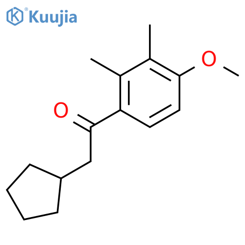 2-Cyclopentyl-1-(4-methoxy-2,3-dimethylphenyl)ethanone structure