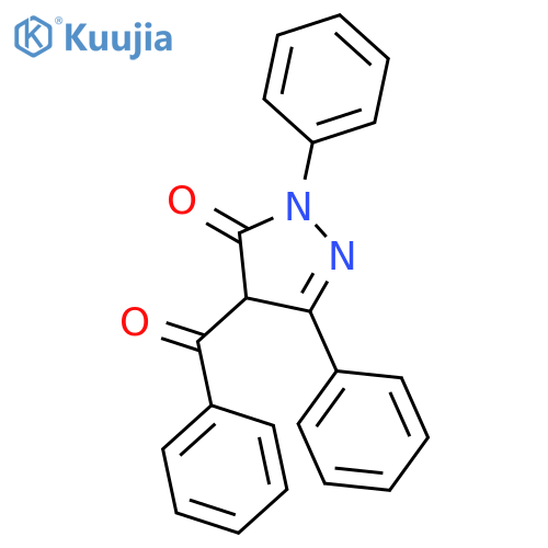 4-benzoyl-1,3-diphenyl-4,5-dihydro-1H-pyrazol-5-one structure