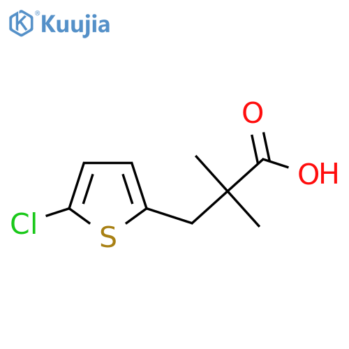 3-(5-Chlorothiophen-2-yl)-2,2-dimethylpropanoic acid structure