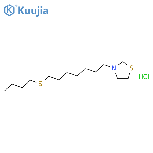 Thiazolidine, 3-(7-(butylthio)heptyl)-, hydrochloride structure