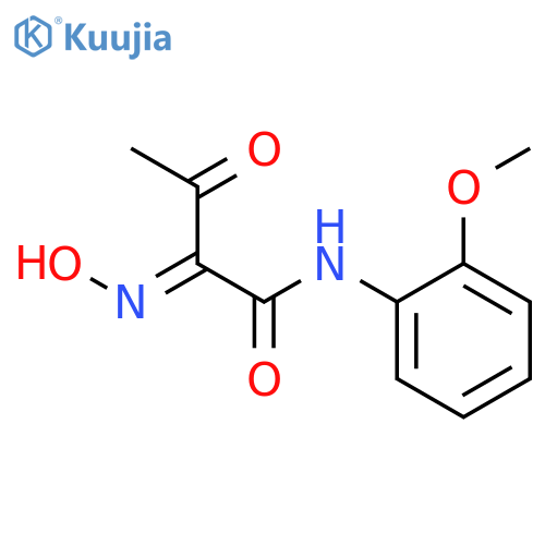 2-(hydroxyimino)-N-(2-methoxyphenyl)-3-oxobutyramide structure