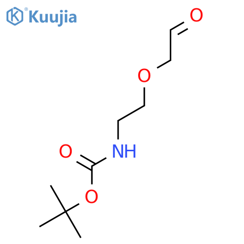 Carbamic acid, [2-(2-oxoethoxy)ethyl]-, 1,1-dimethylethyl ester (9CI); structure