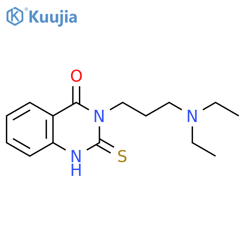 3-3-(diethylamino)propyl-2-sulfanylidene-1,2,3,4-tetrahydroquinazolin-4-one structure