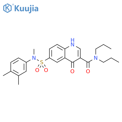 6-(3,4-Dimethylphenyl)methylaminosulfonyl-1,4-dihydro-4-oxo-N,N-dipropyl-3-quinolinecarboxamide structure