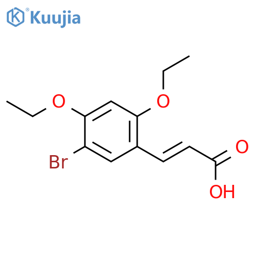 (E)-3-(5-Bromo-2,4-diethoxyphenyl)acrylic acid structure
