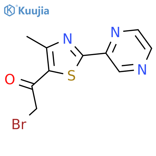 5-(Bromoacetyl)-4-methyl-2-(pyrazin-2-yl)-1,3-thiazole 2-5-(Bromoacetyl)-4-methyl-1,3-thiazol-2-ylpyrazine structure