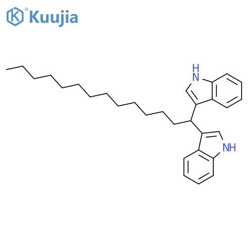 1H-Indole, 3,3'-tetradecylidenebis- structure